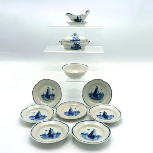 Child's Blue & White Delft Part Dinner Service