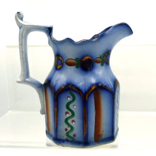 Gaudy Welsh /  Flow Blue 4 inch Jug