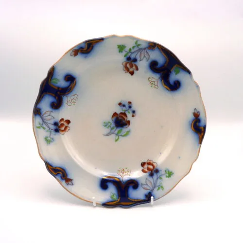 Gaudy Welsh with Flow Blue 9inch Plate