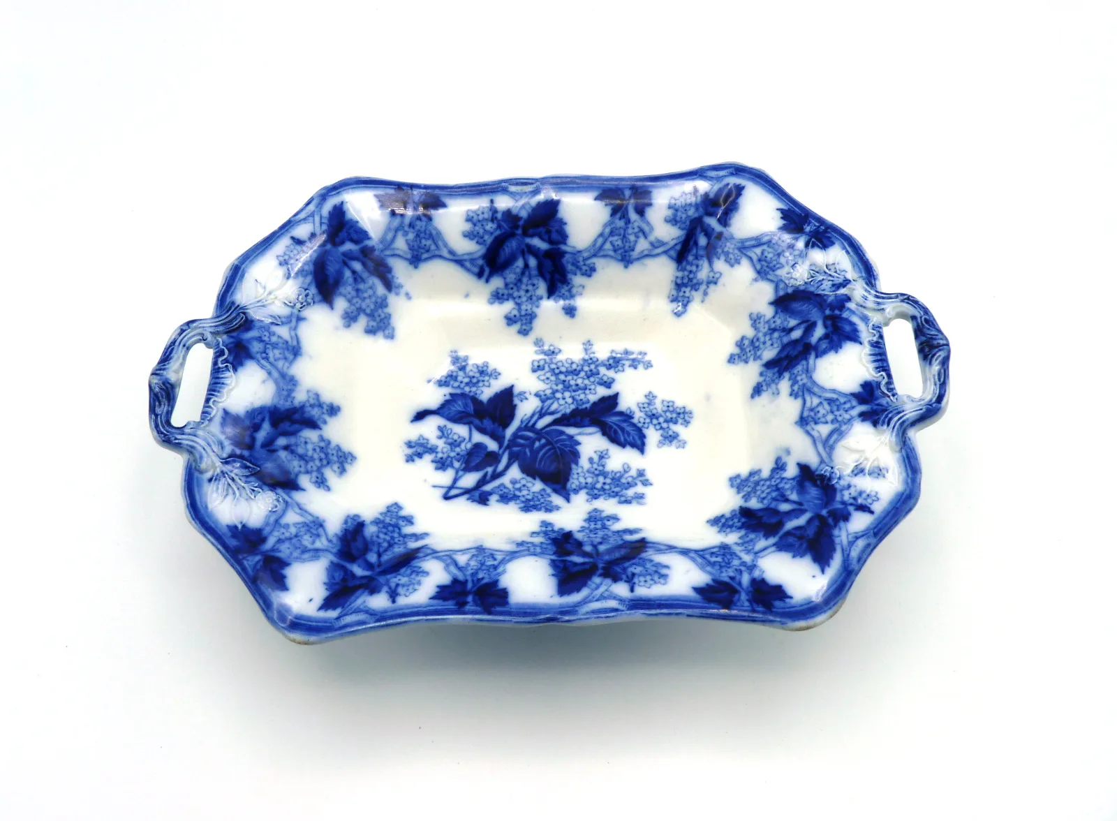Flow Blue Pedestal Compote - Image 2