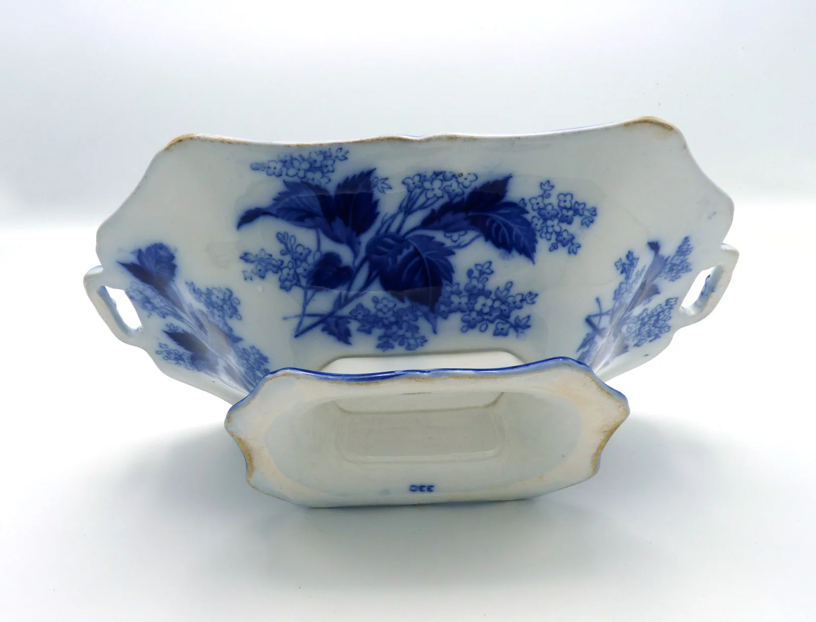 Flow Blue Pedestal Compote - Image 4