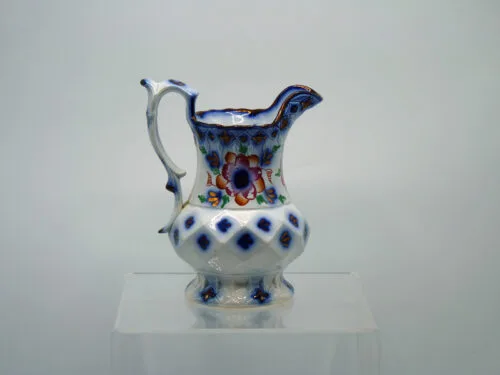 Flow Blue Gaudy Welsh Jug - Image 3