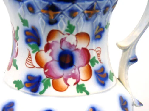 Flow Blue Gaudy Welsh Jug - Image 6
