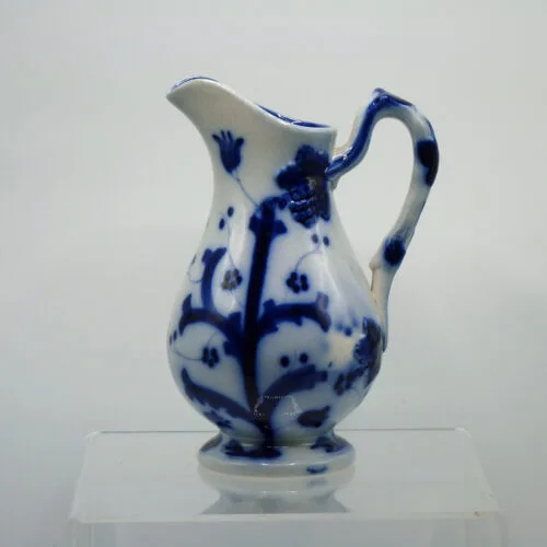 Flow Blue Jug "Reeds & Flowers"