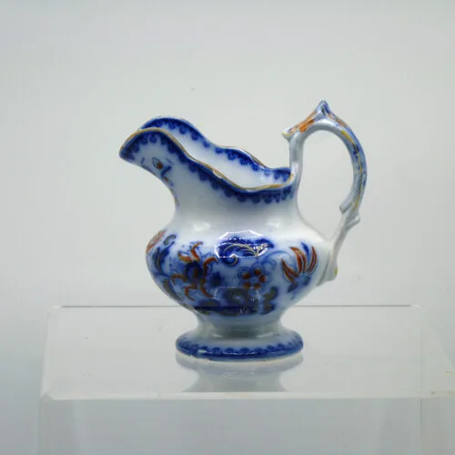 Flow Blue with Red Creamer