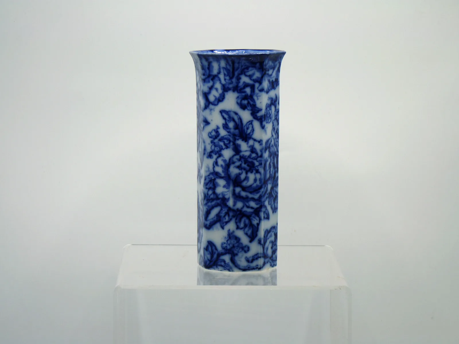 Flow Blue Cavendish Panelled Vase
