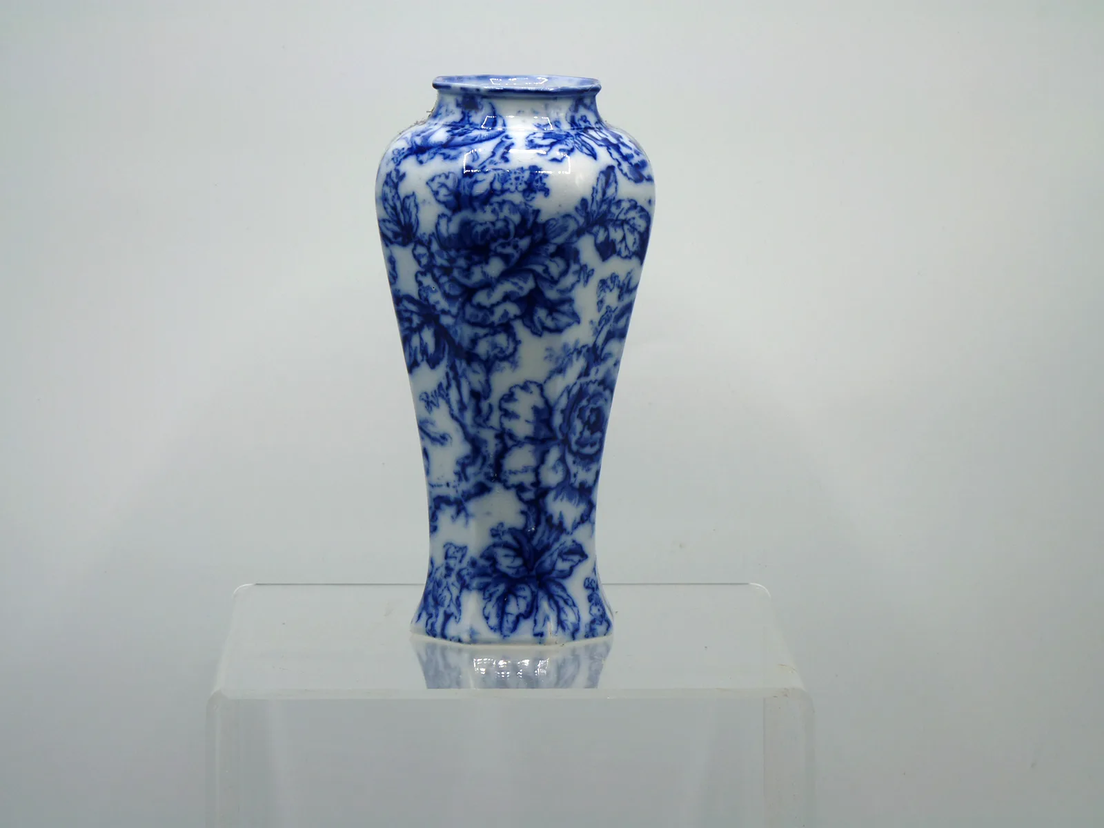 Flow Blue Cavendish Shaped Vase