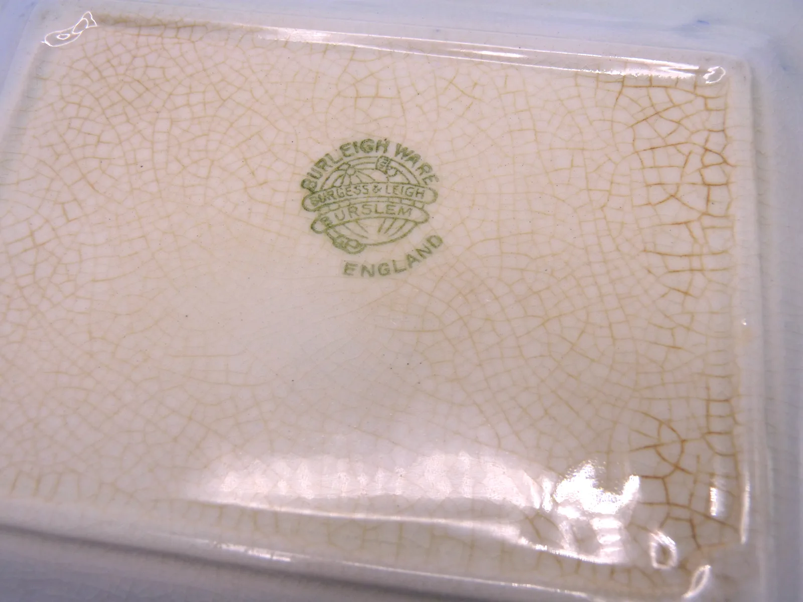 Small Butter Dish Flow Blue and Gold- Burgess & Leigh - Image 4