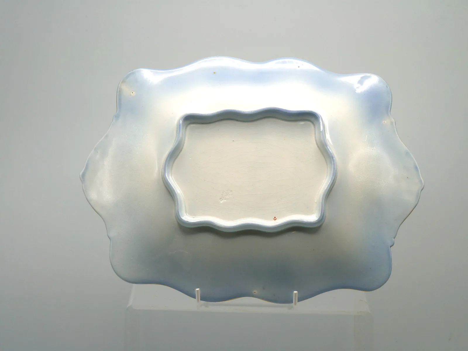 Flow Blue Tab Handled Dessert Platter - Davenport - Image 2