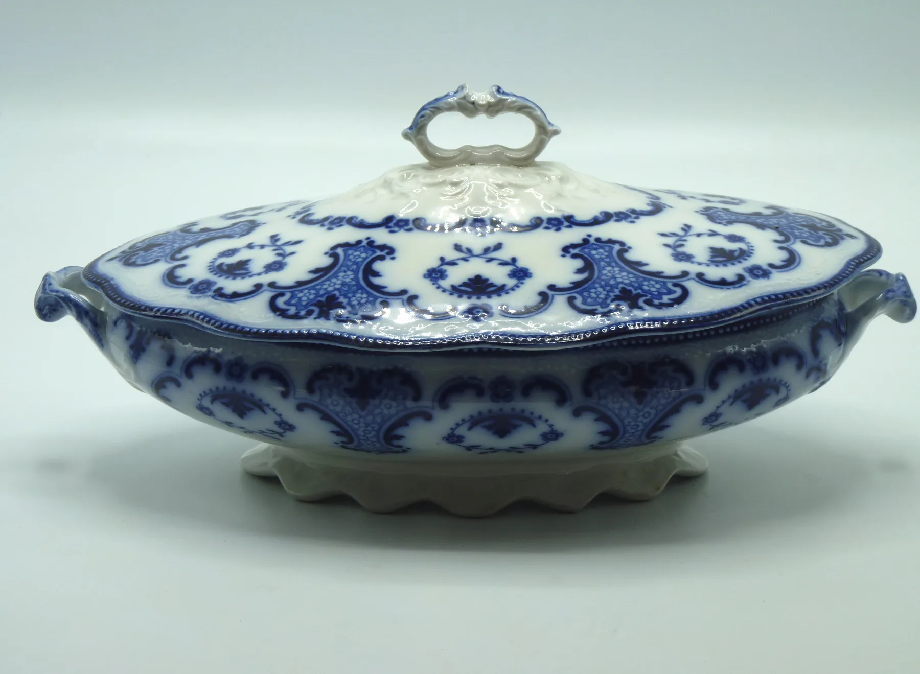 Flow Blue Vegetable Tureen - Alton
