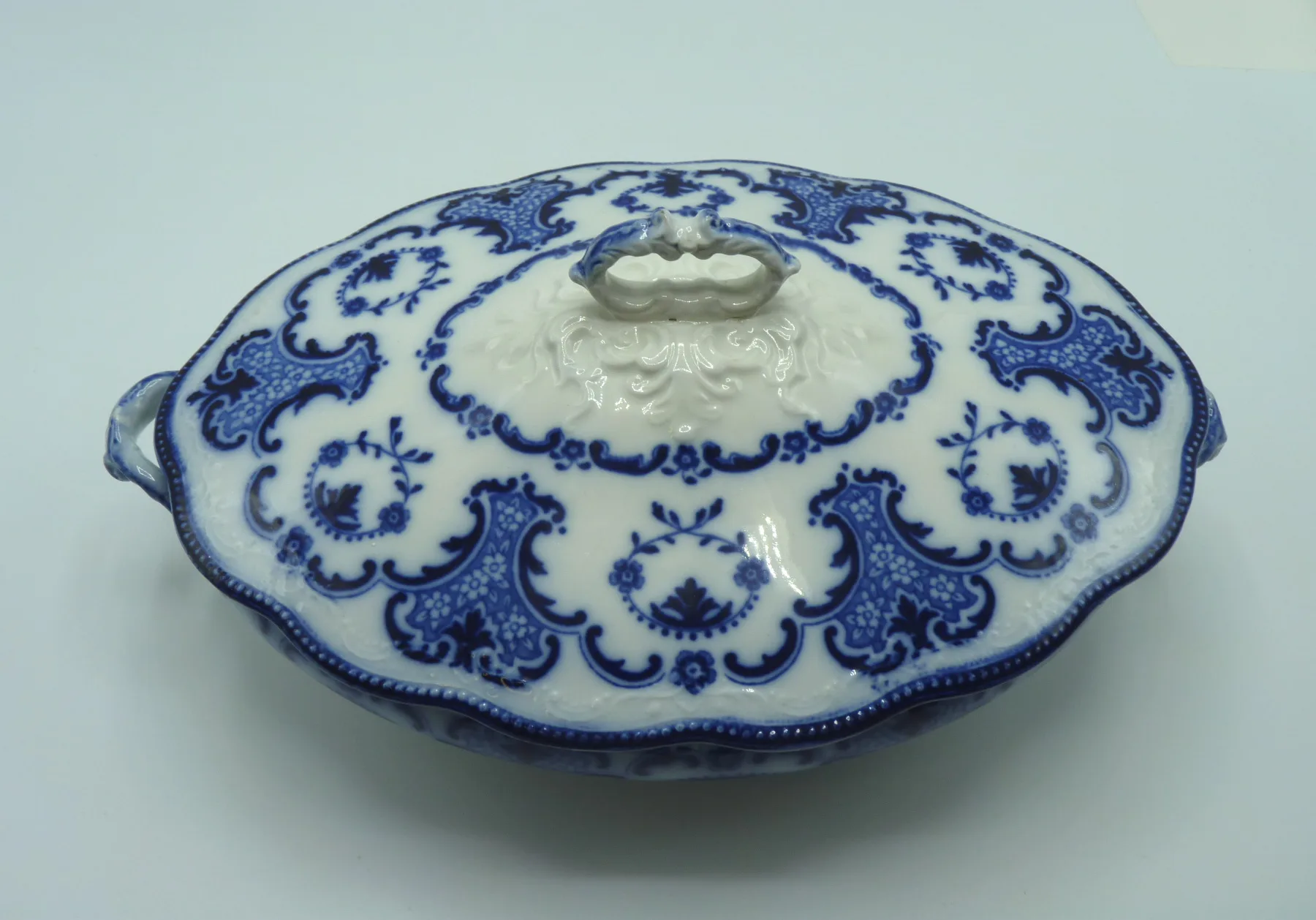 Flow Blue Vegetable Tureen - Alton - Image 2