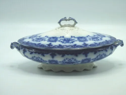 Flow Blue Vegetable Tureen - Vienna