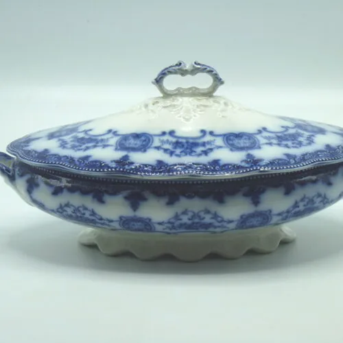 Flow Blue Vegetable Tureen - Vienna