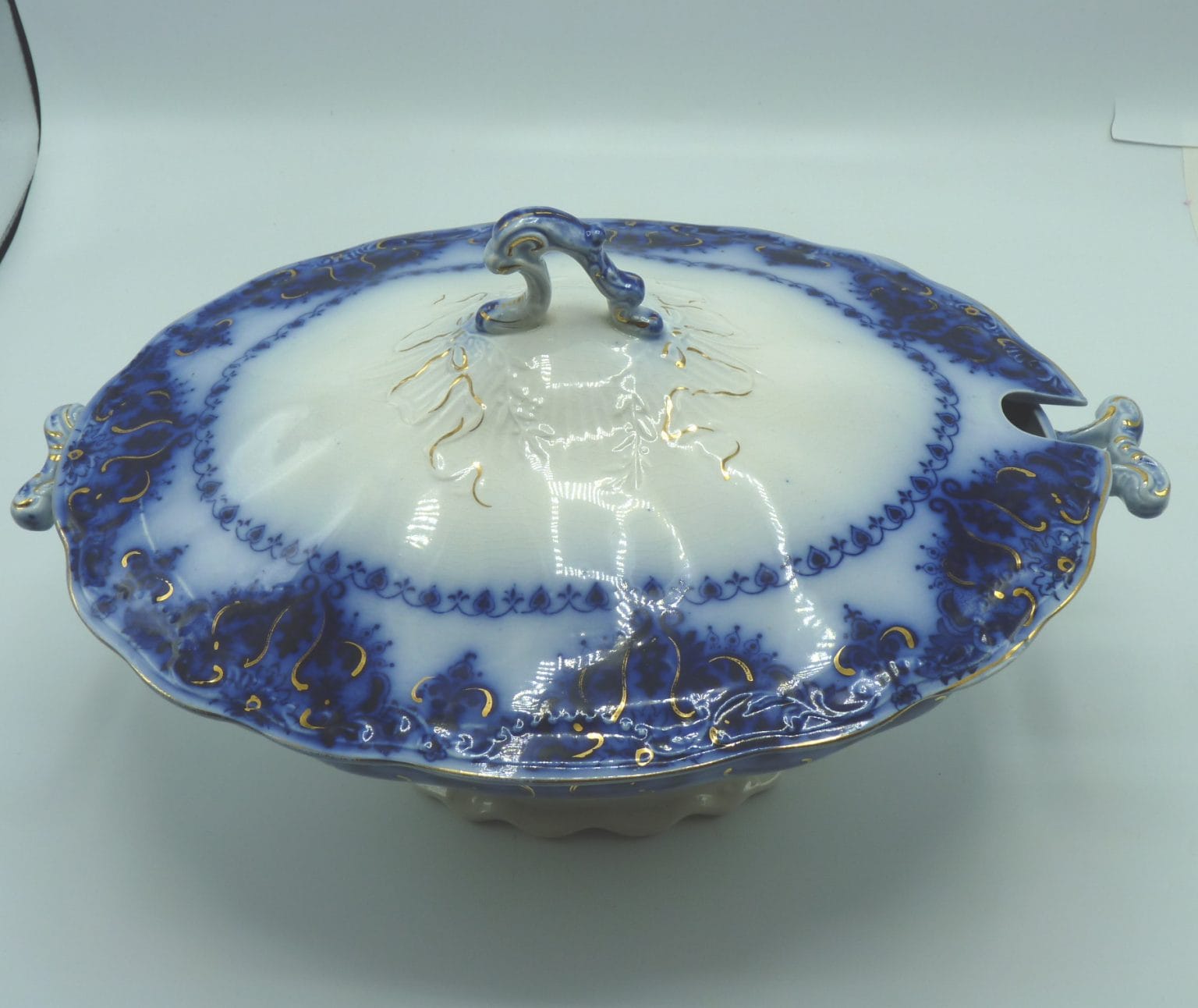 Flow Blue Soup Tureen Albany Johnson Bros Jackie's Antique Showcase