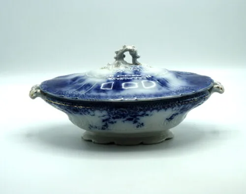 Flow Blue Vegetable Tureen - York