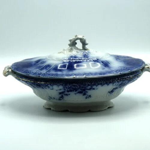 Flow Blue Vegetable Tureen - York