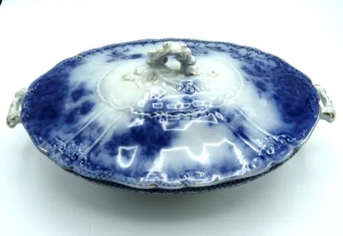 Flow Blue Vegetable Tureen - York - Image 2