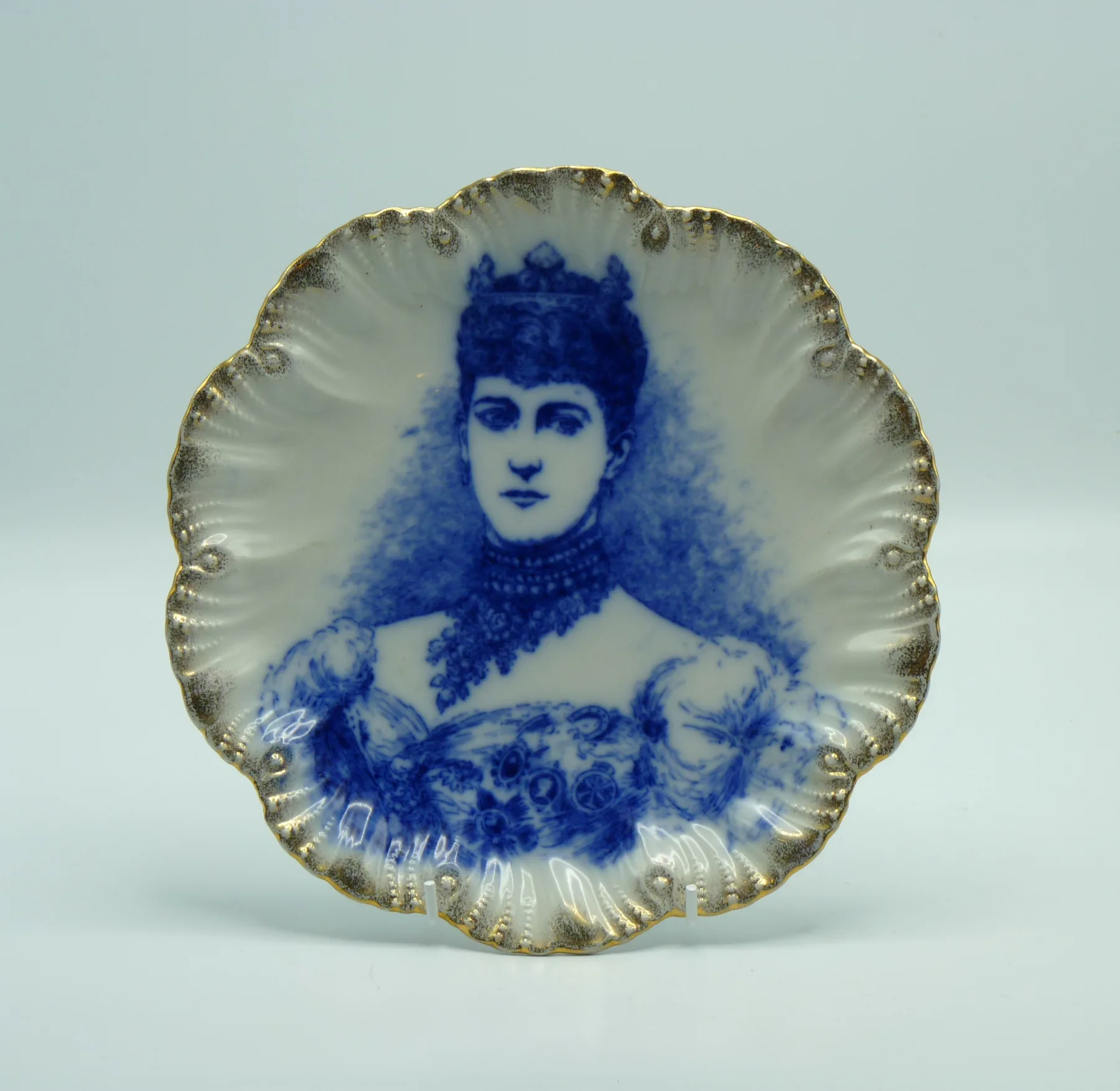 Flow Blue Commemorative Plate