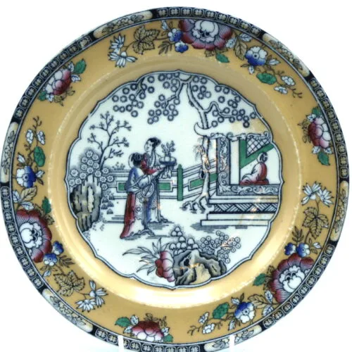 Mulberry & Ground Colour Plate - Chinese Pattern