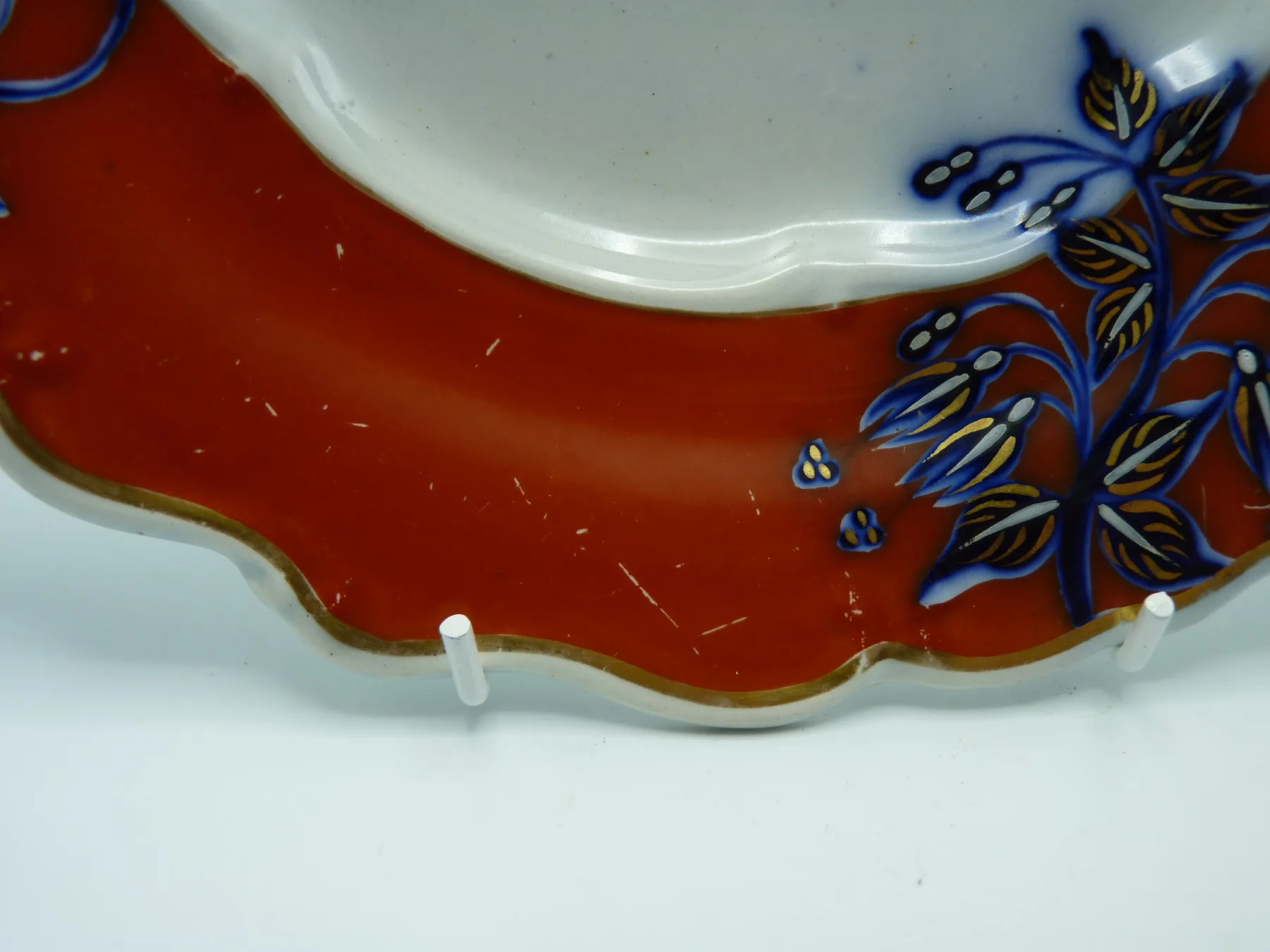 Flow Blue & Red Ground Plate - Image 3