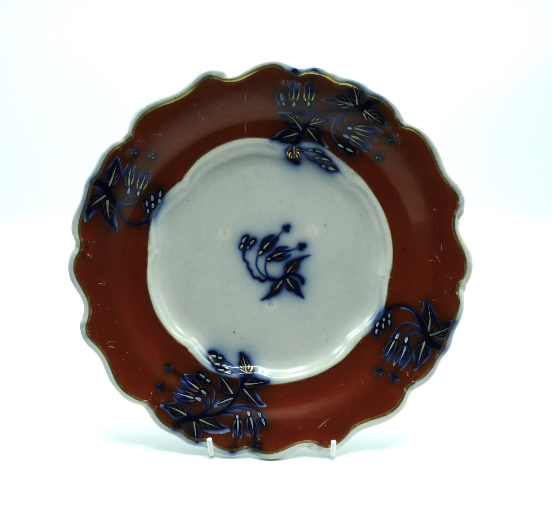Flow Blue & Red Ground Plate - Image 6