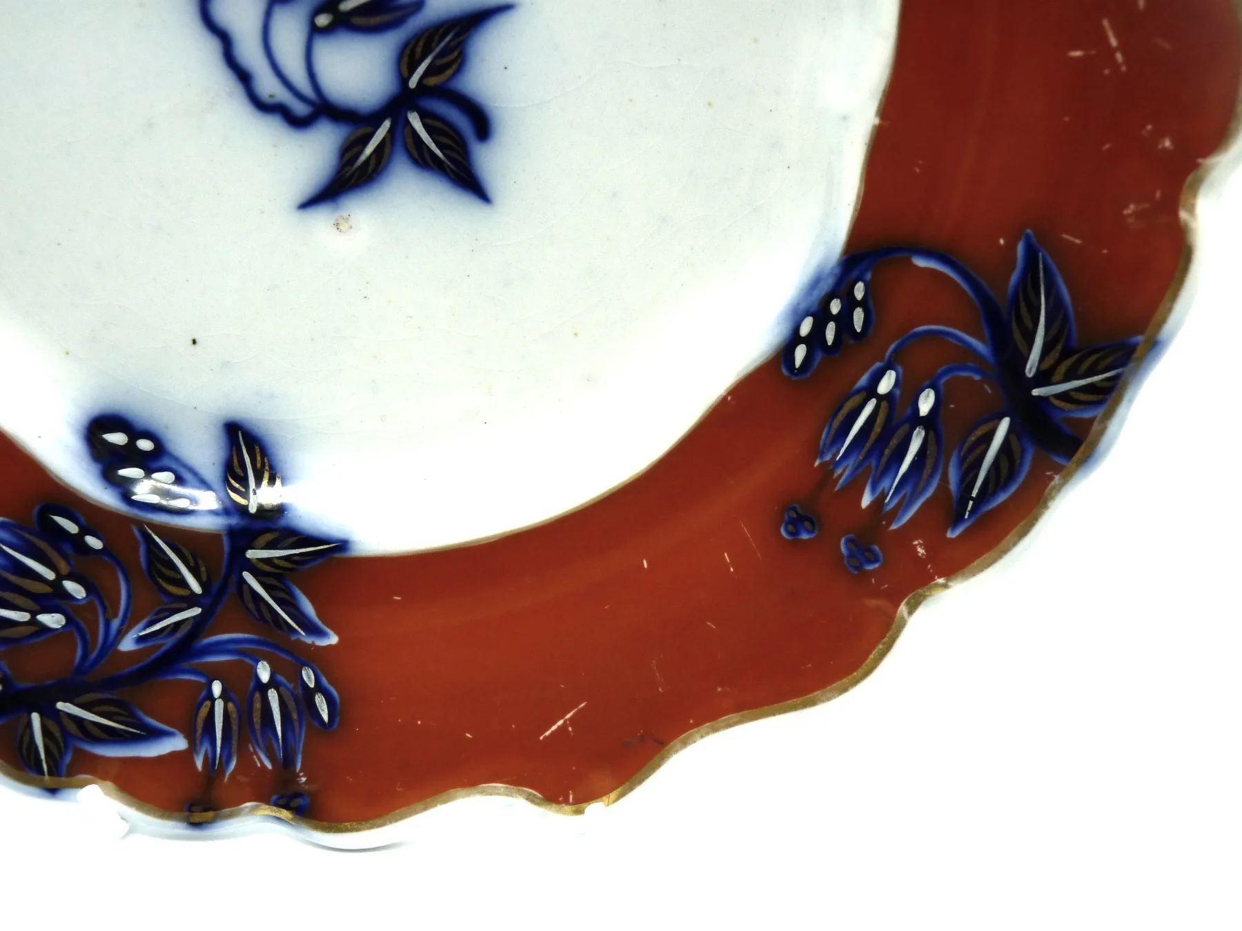 Flow Blue & Red Ground Plate - Image 7
