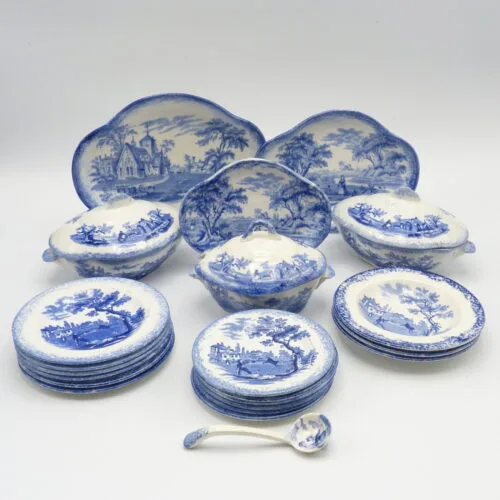 Childs Dinner Wares - Humphreys Clock - with Ladle - Ridgways -