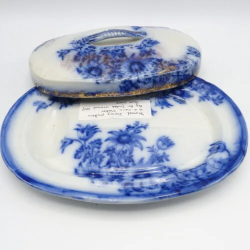 Flow Blue Rare Bacon Tureen