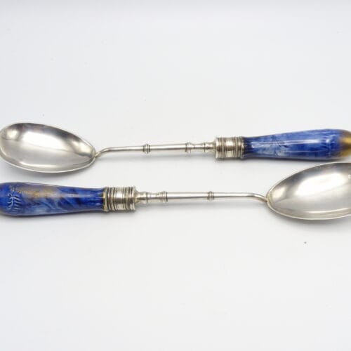 Flow Blue - "Azalea" Salad Servers