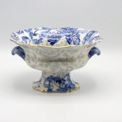 Flow Blue 2 Tone Doulton Compote