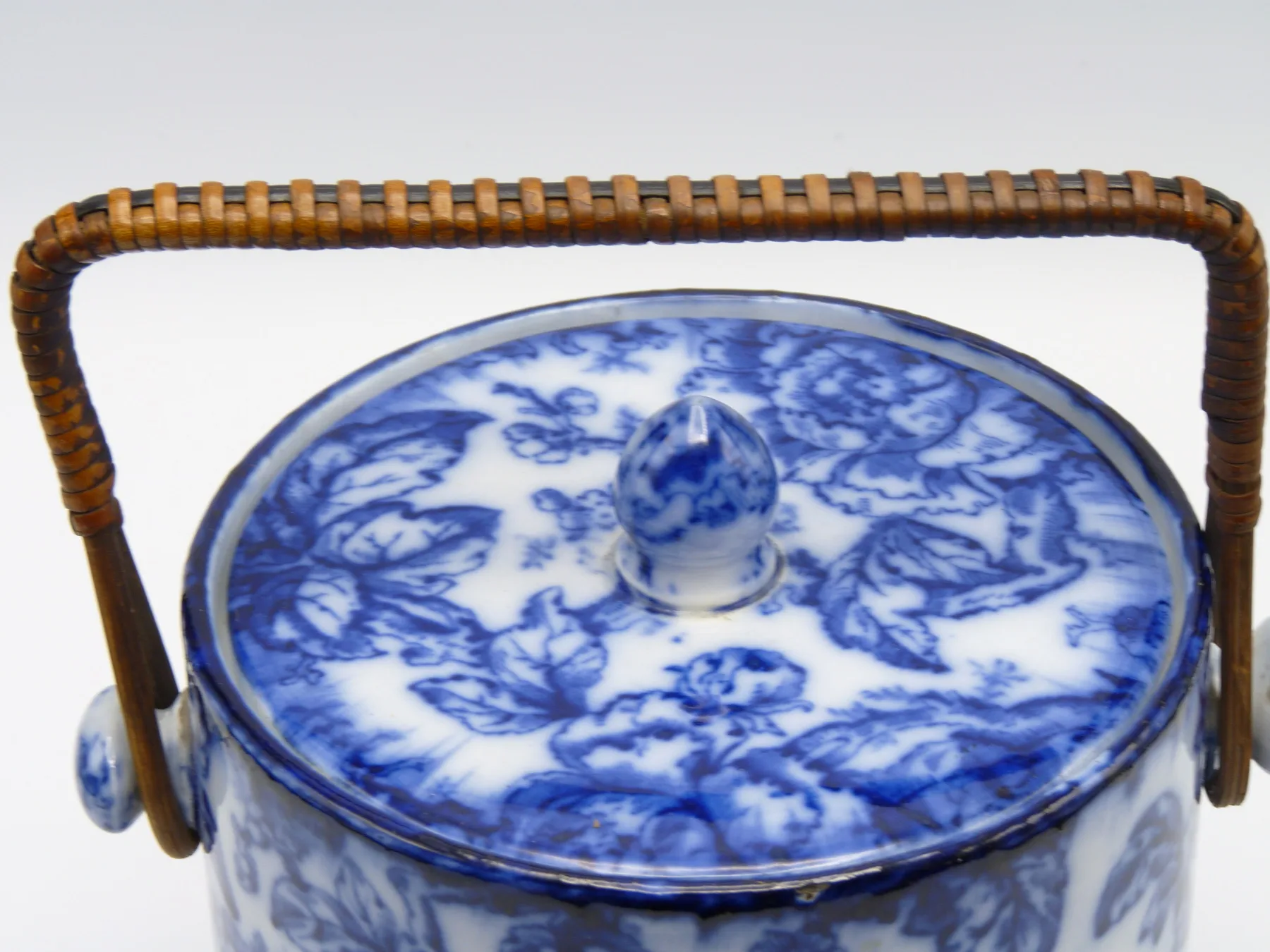 Flow Blue Cavendish Biscuit Barrel - Image 2