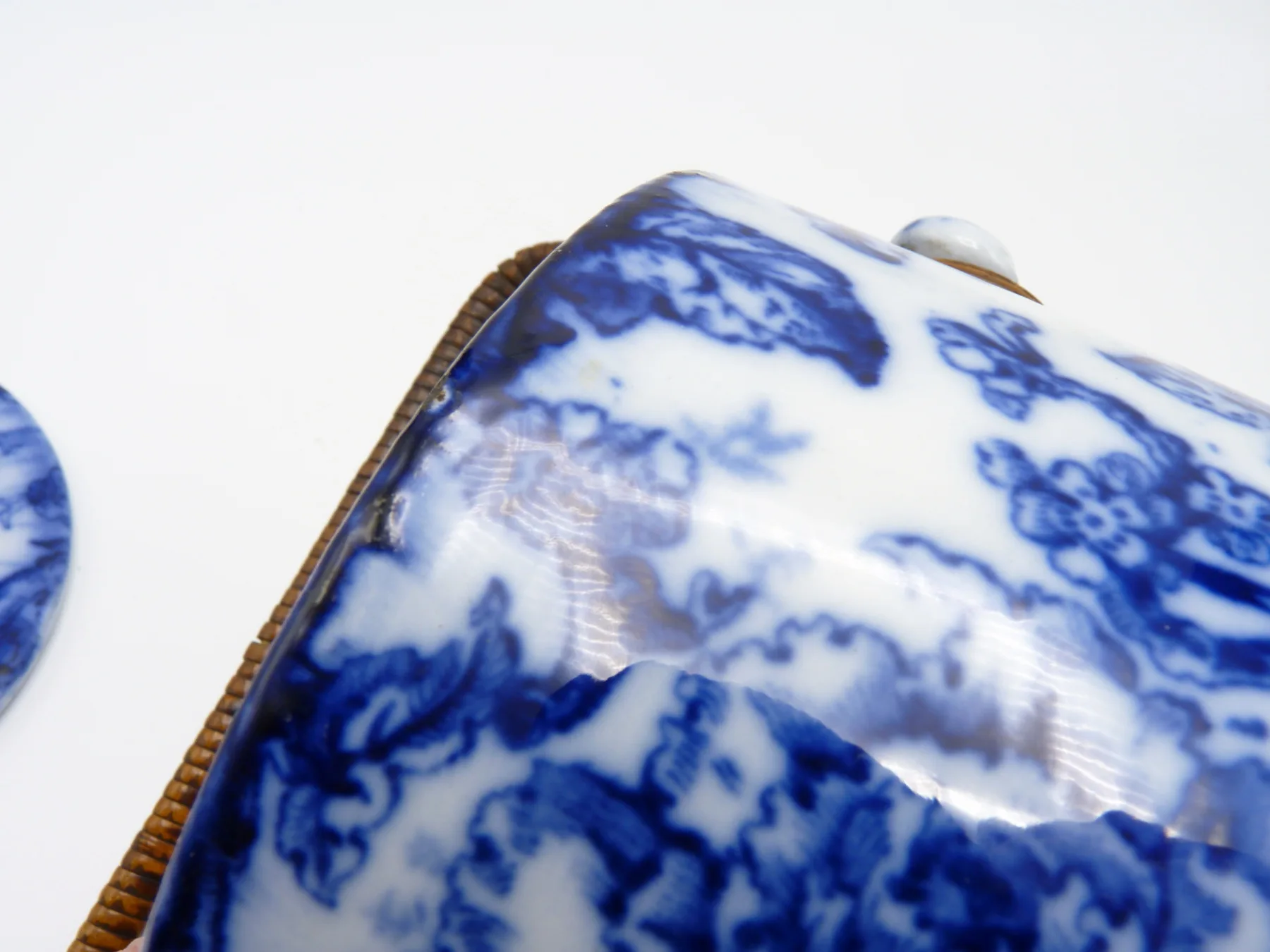 Flow Blue Cavendish Biscuit Barrel - Image 4