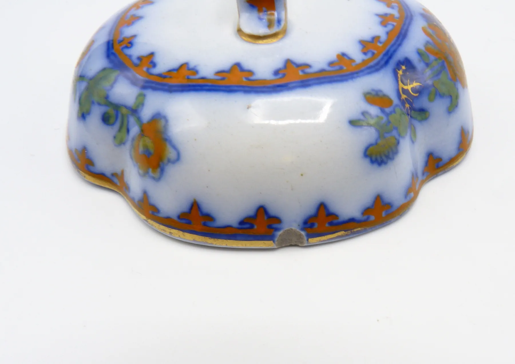 Flow Blue Polychrome RARE 3 Piece  Soap Ball - Image 10