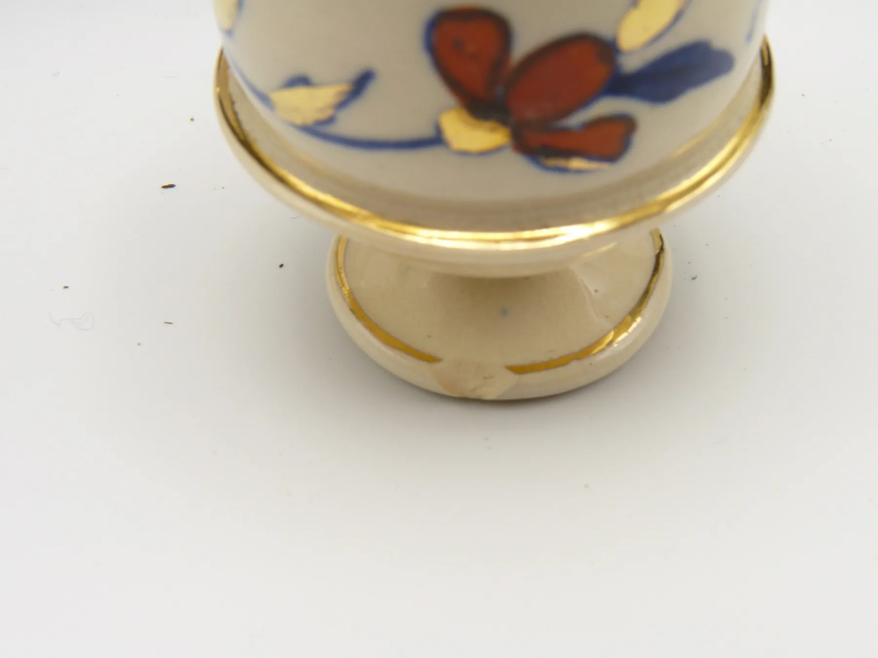 Blue, Red & Gold Egg Cups and Holder - Image 6