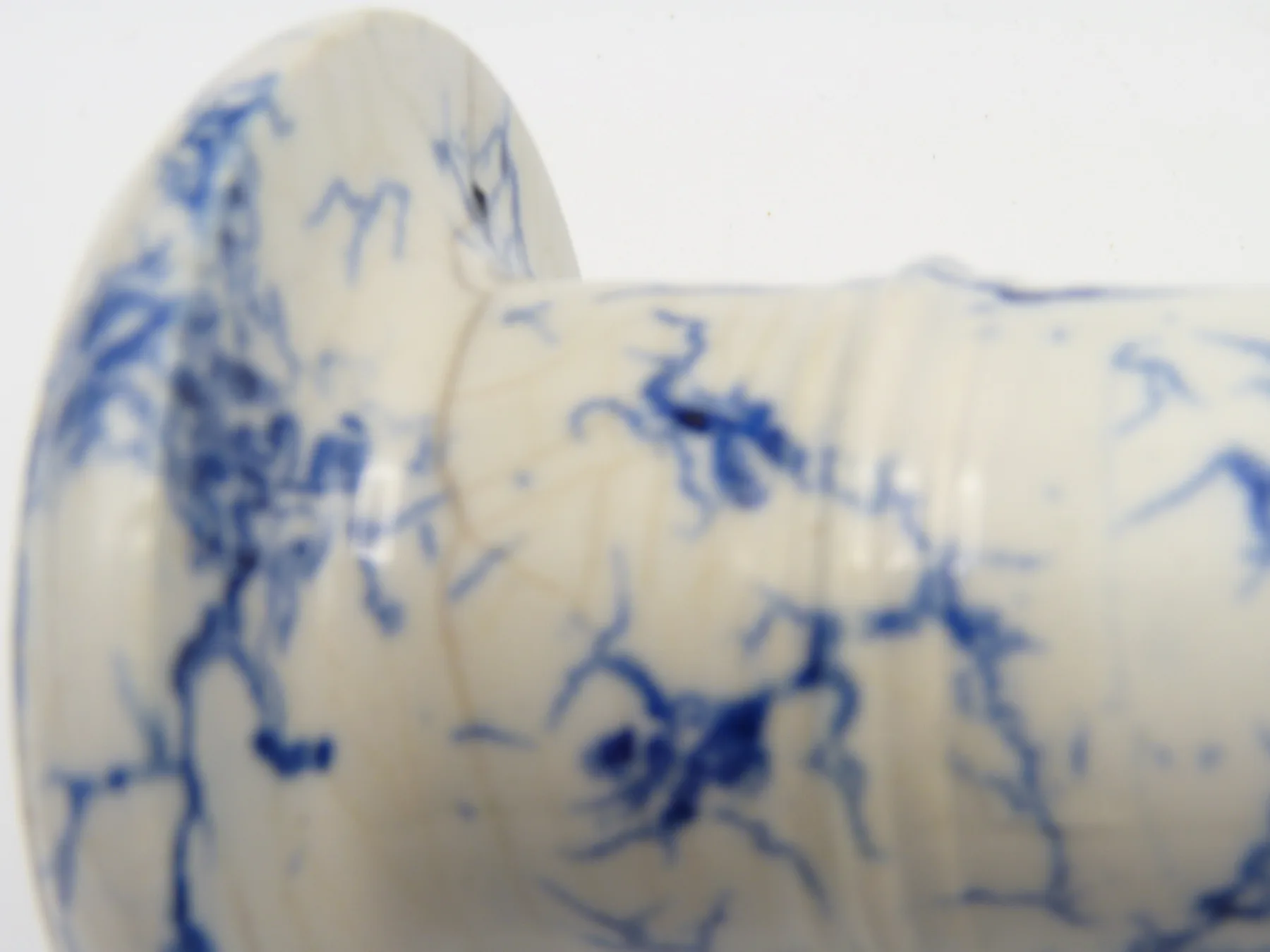 Flow Blue 8 ¼ inch Marble Candlestick - Image 4