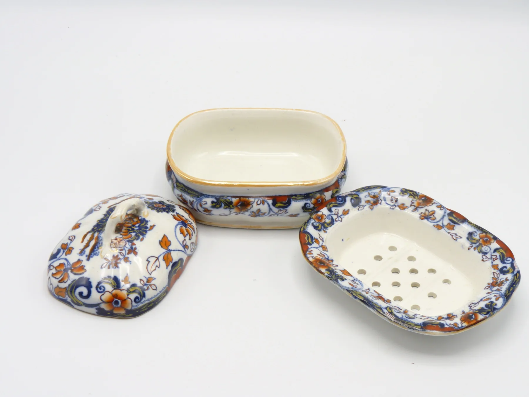 3 Piece Soap Dish - Amherst Japan - Polychrome - Image 4