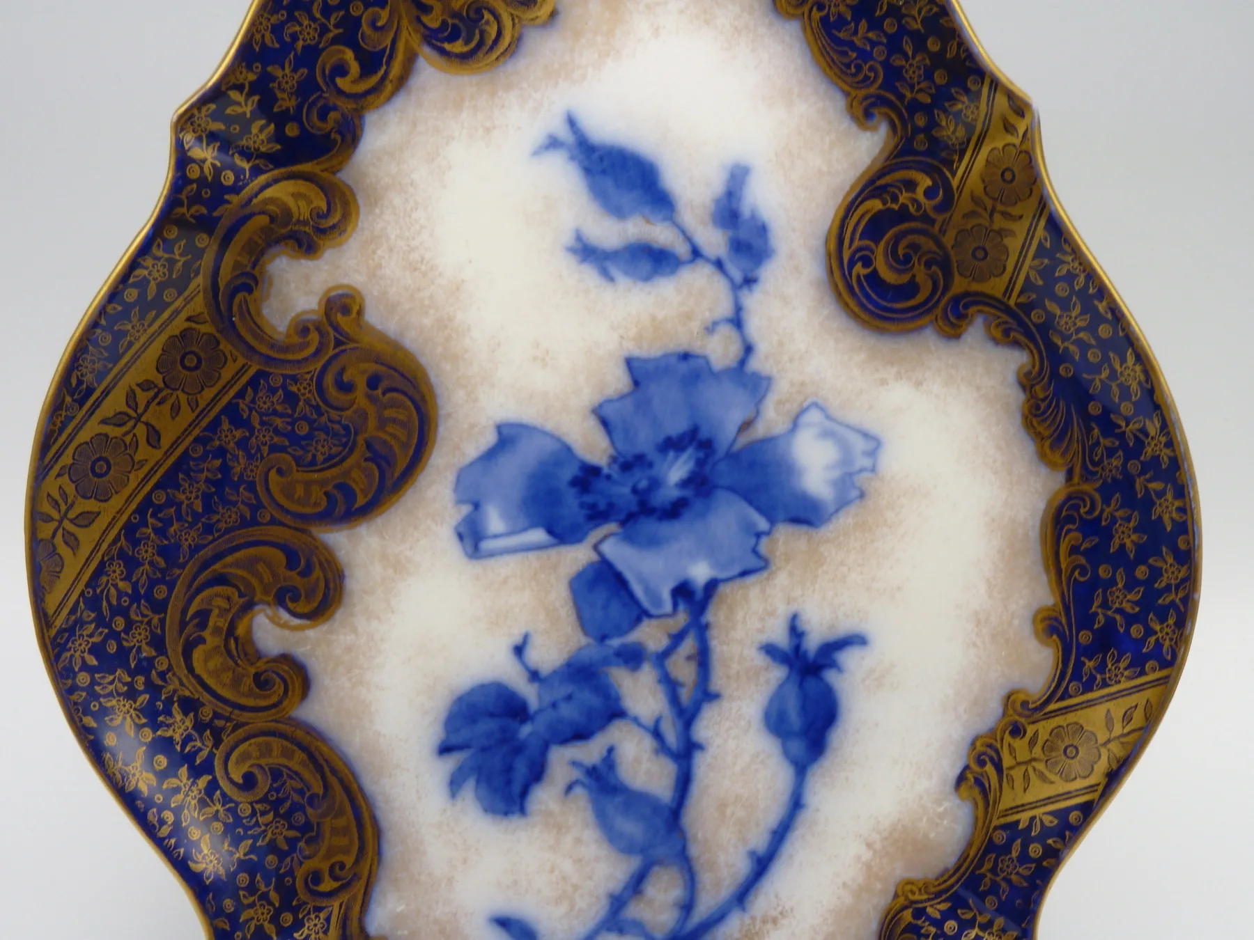 Doulton Flow Blue Briar Rose Shaped Plaque / Tray - Image 2
