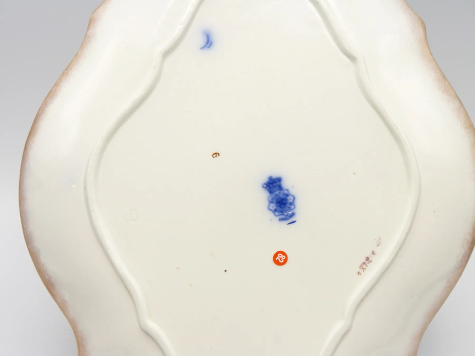 Doulton Flow Blue Briar Rose Shaped Plaque / Tray - Image 4