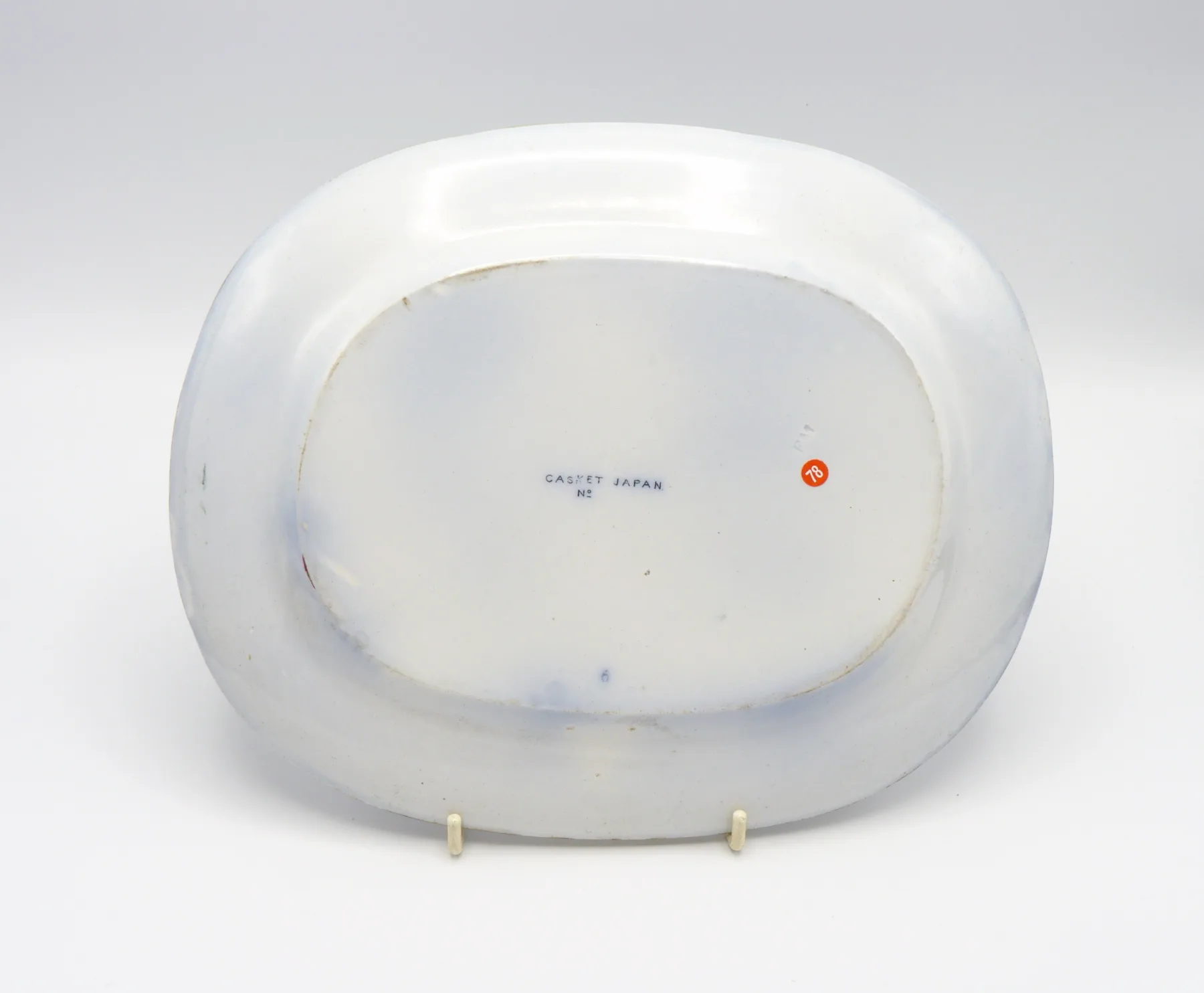 Flow Blue Polychrome Small Platter - 1845 - Image 3