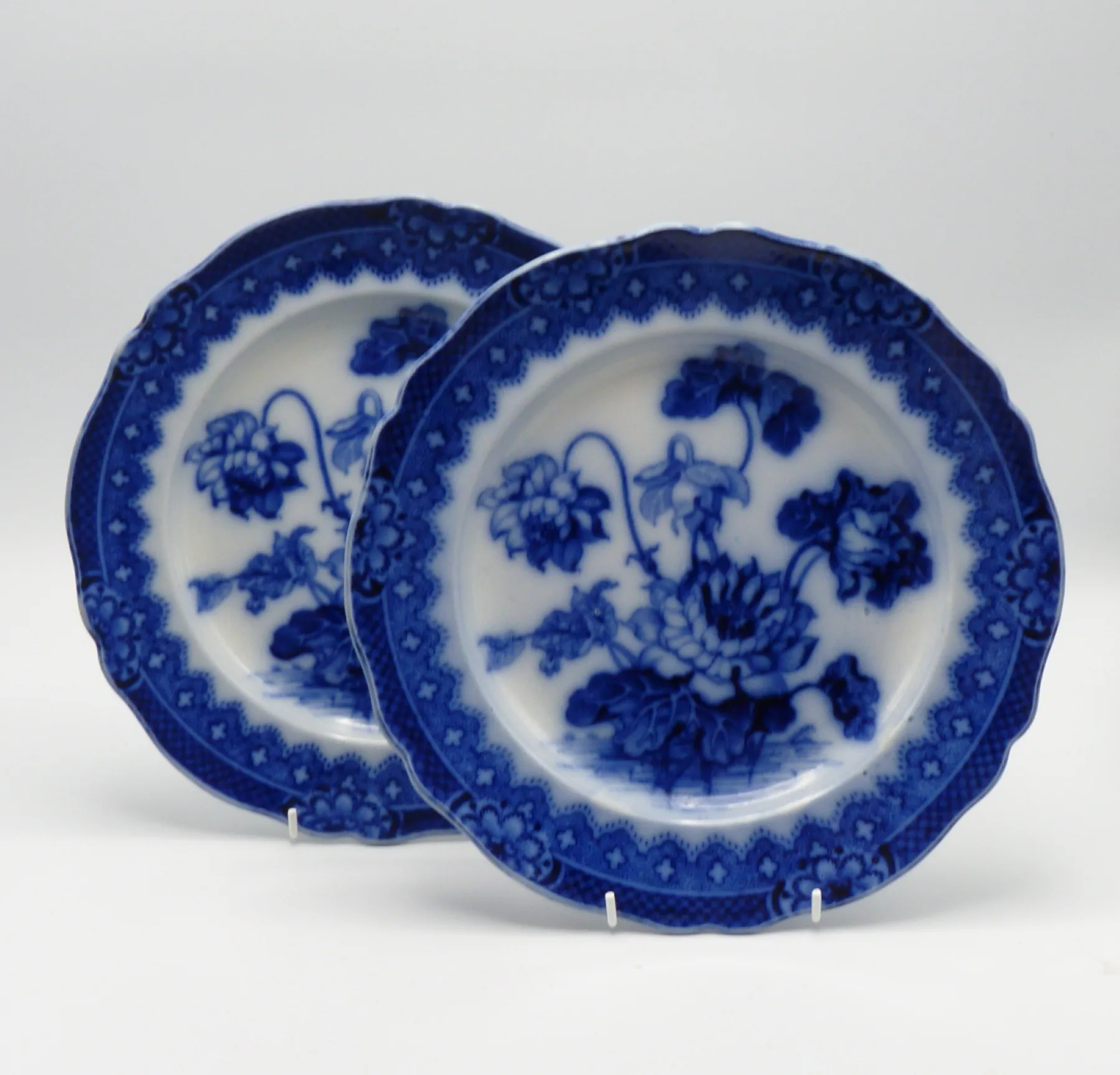 Flow Blue 10inch Plate F & R Pratt (R98) - Image 2