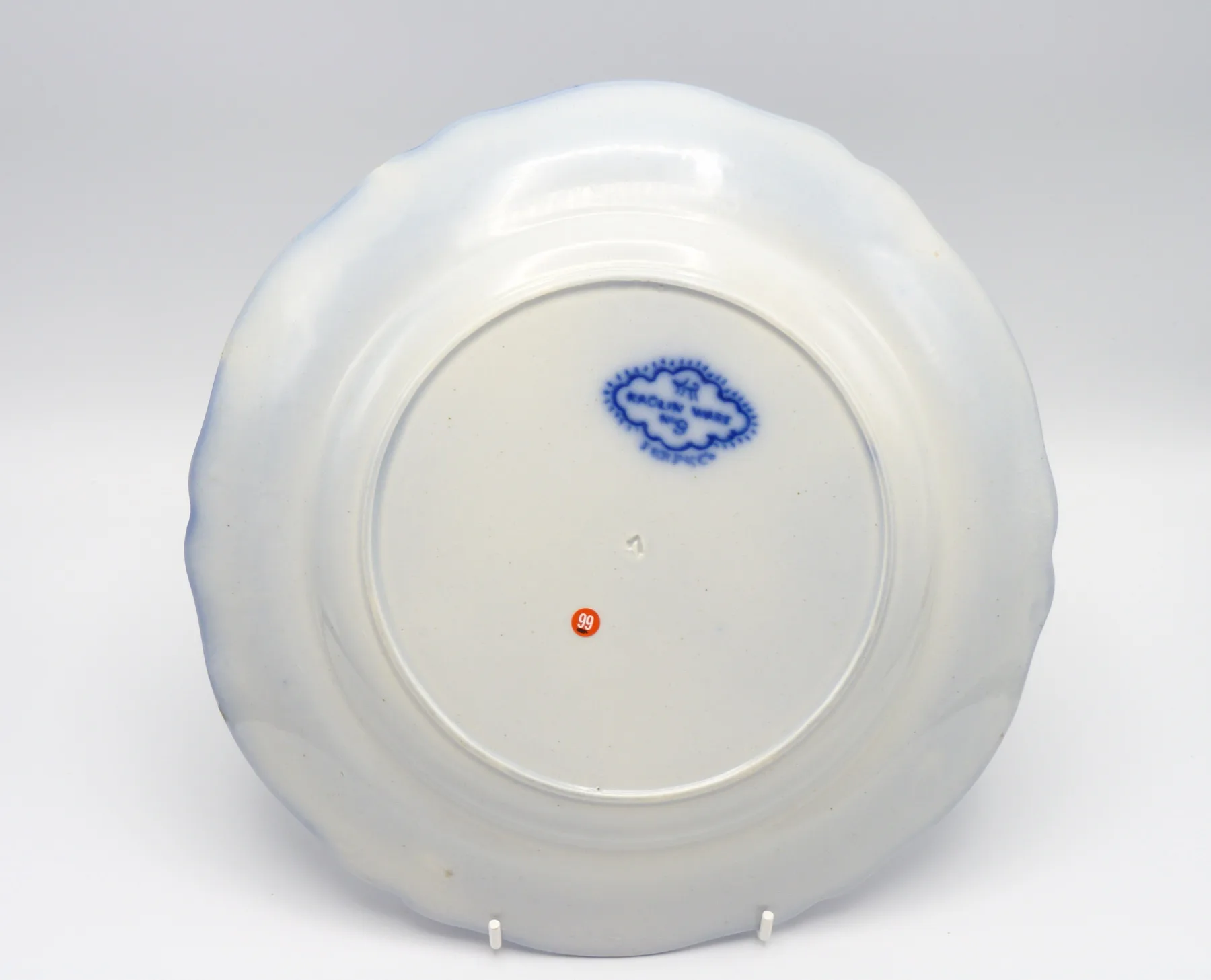 Flow Blue 10inch Plate F & R Pratt (R98) - Image 3