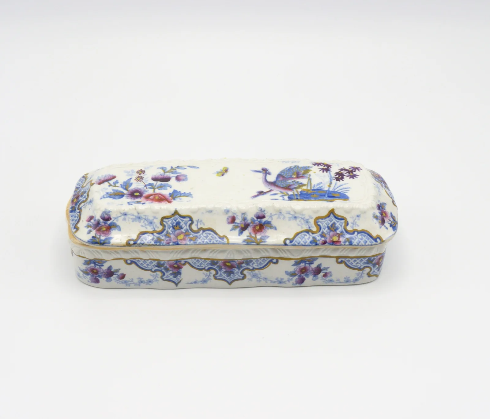 Toothbrush / Razor Box Polychrome "Bandana" c1814-1830