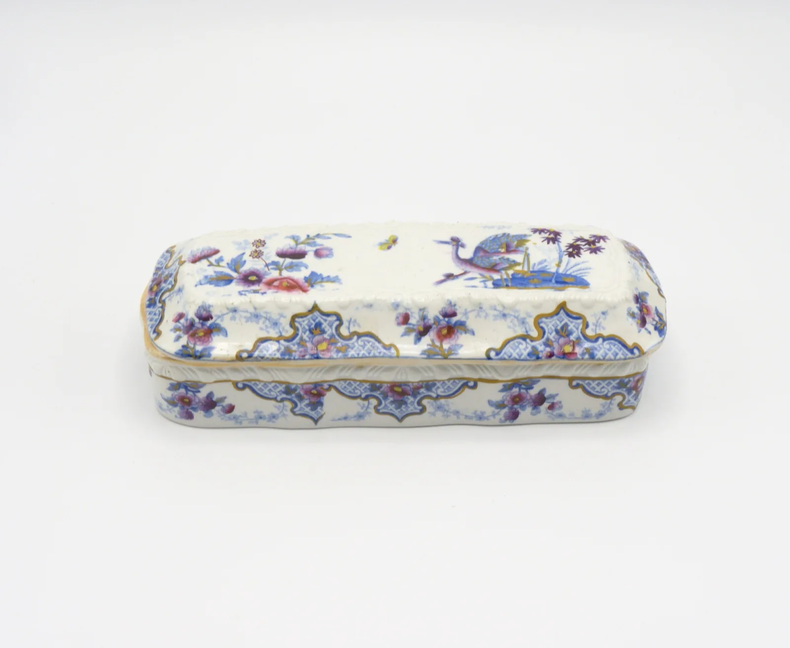 Toothbrush / Razor Box Polychrome "Bandana" c1814-1830 - Image 2