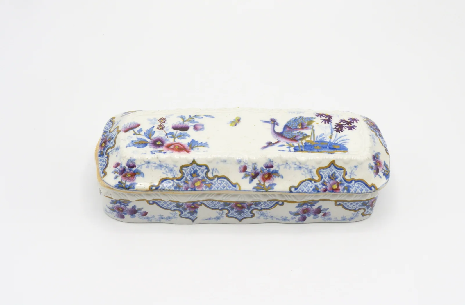 Toothbrush / Razor Box Polychrome "Bandana" c1814-1830 - Image 3