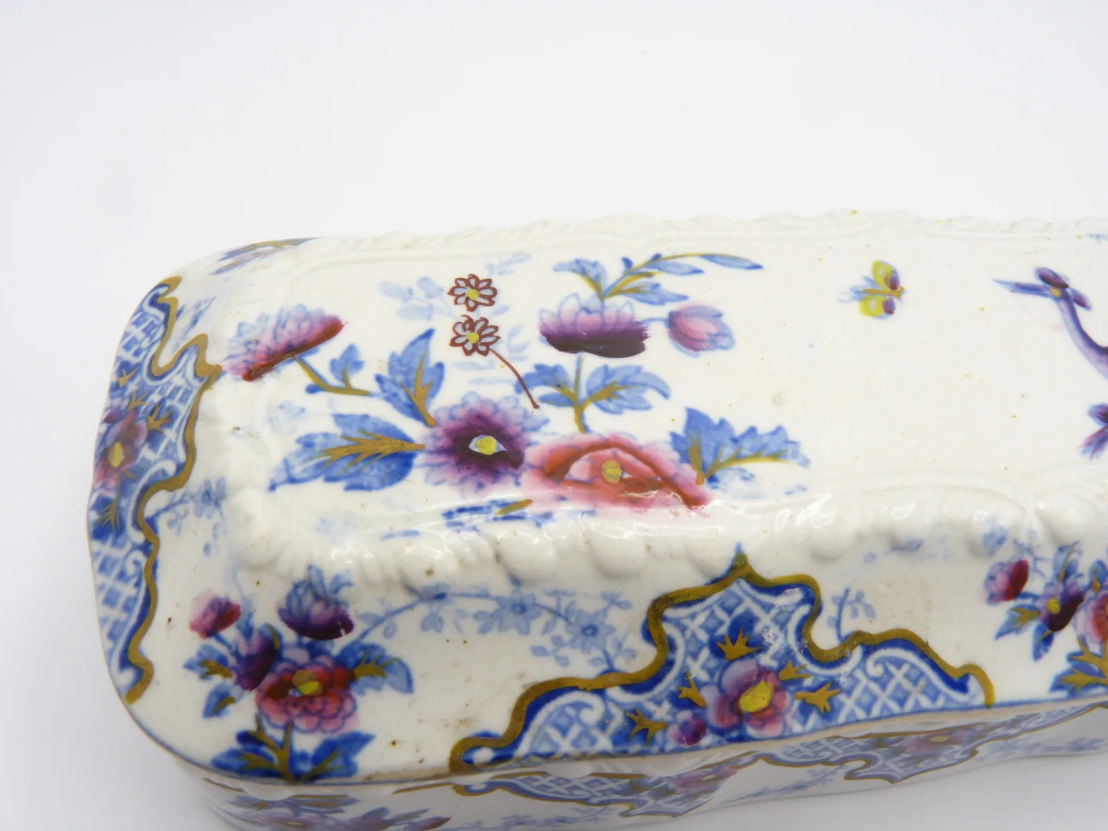 Toothbrush / Razor Box Polychrome "Bandana" c1814-1830 - Image 13