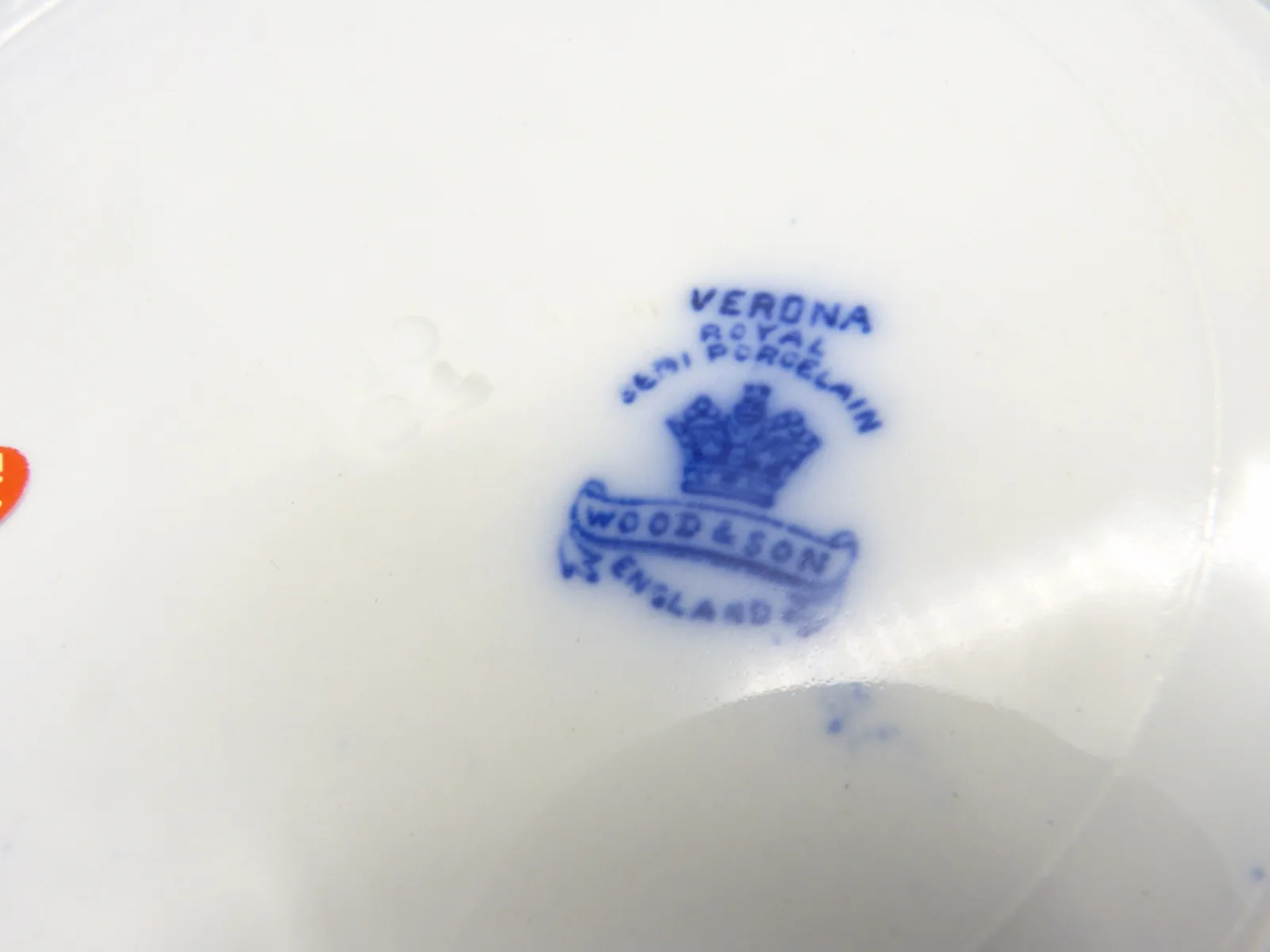 4 Flow Blue Plates "Verona" by Wood & Son - Image 7