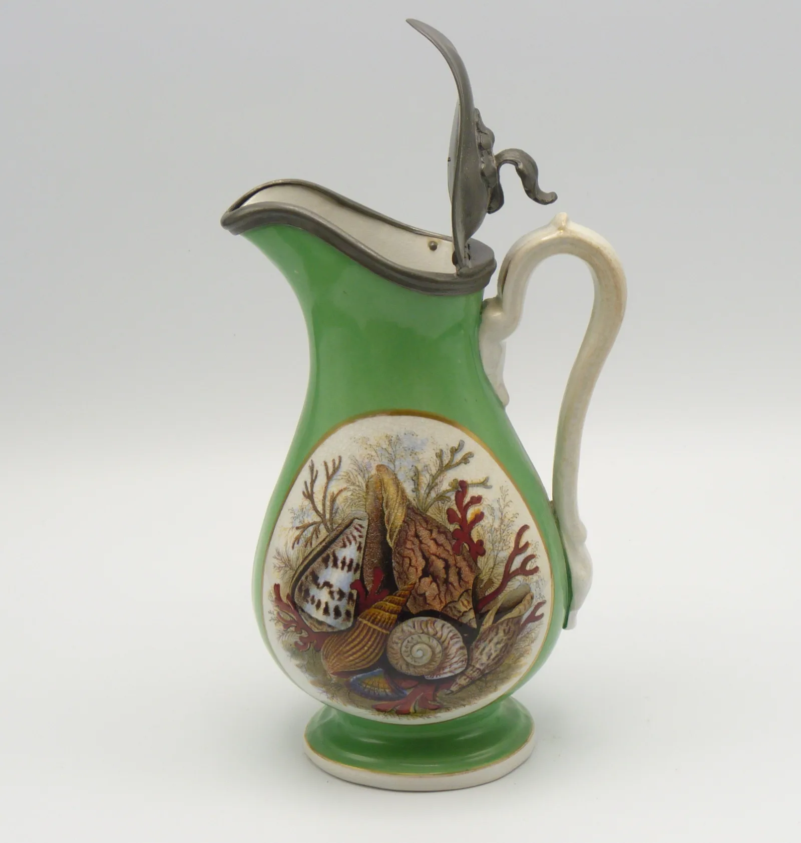 Green Ground Syrup Pitcher - Shells - Image 2