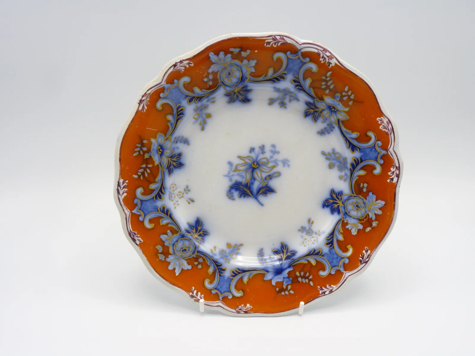 Flow Blue Red/Orange Ground Plate a/f