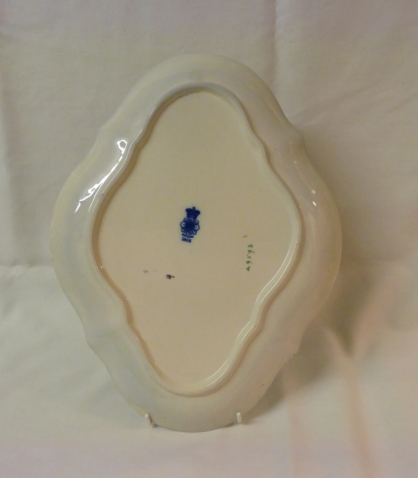 Doulton Flow Blue Iris Shaped Display Plaque / Tray - Image 5