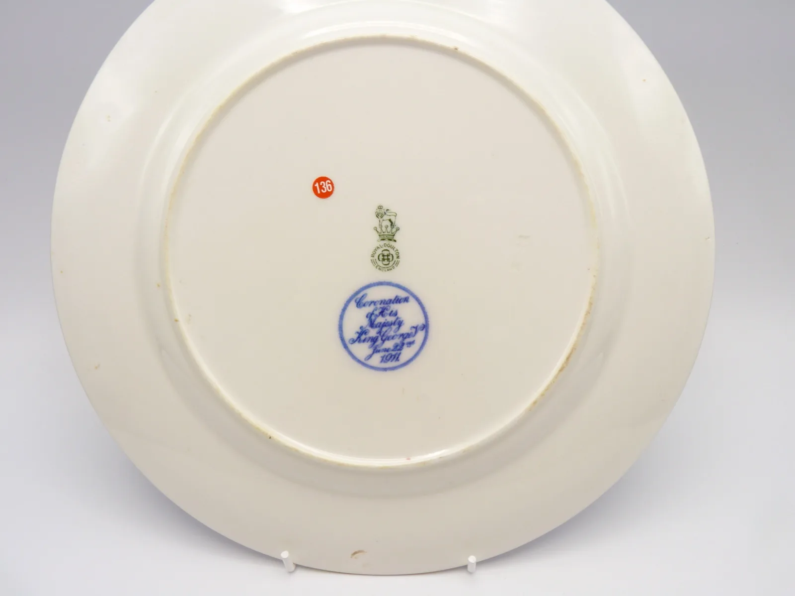 Flow Blue Commemorative Plate Coronation of King George V - Image 4